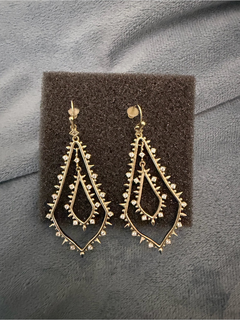 Kendra Scott Alice Crystal Spike Statement Drop Earrings